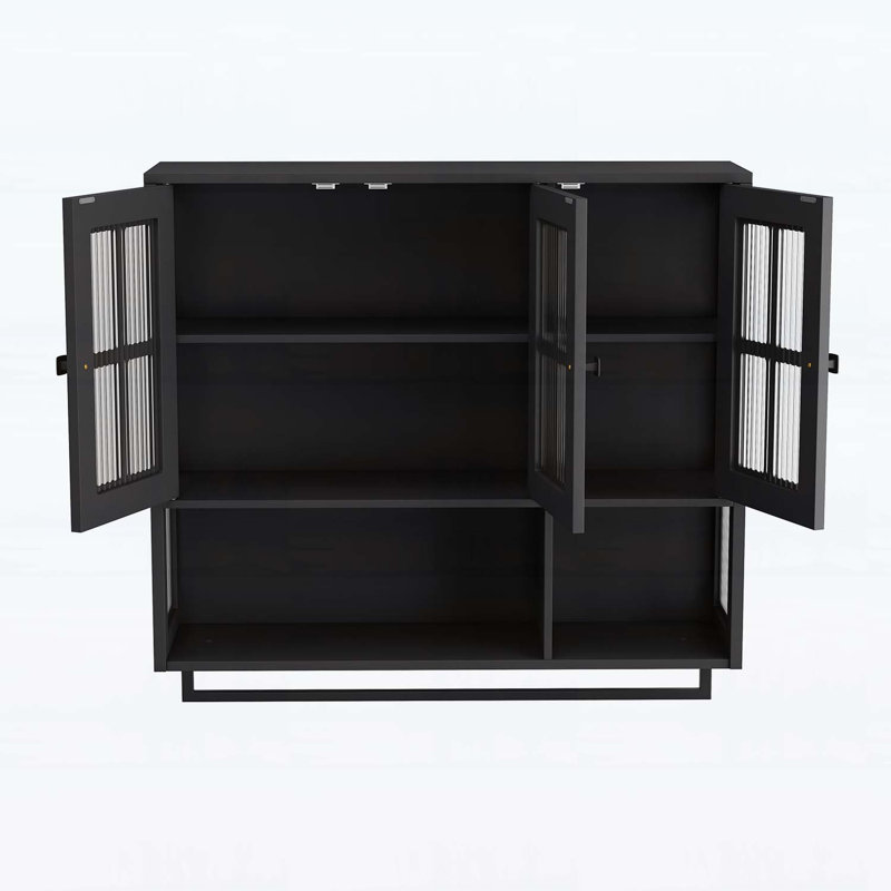 Armoire murale de salle de bain, Noir