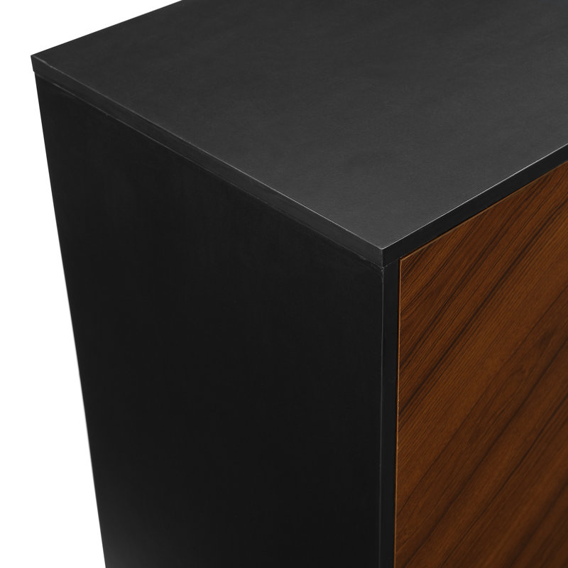 Keiko 58" 2-Door TV Stand for TVs up to 65", Acorn/Black