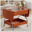 Table basse moderne et fonctionnelle avec roulettes, conception pliante et amplement de rangement pour un salon polyvalent