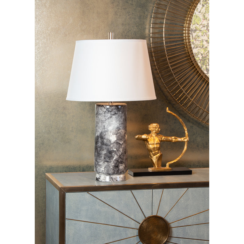 Lampe de table 30 po bolle, Noir / Gris