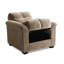Kate 1 Seater Armchair with Storage in Velvety Brown Fabric