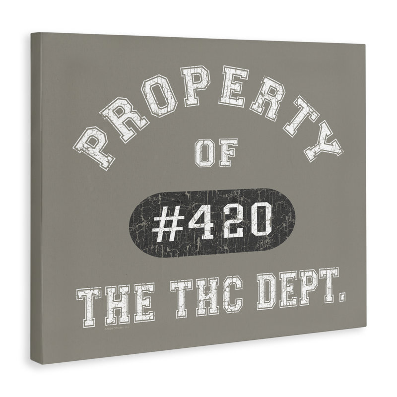  Vintage Property of THC Canvas Wall Art by Higher Learning/Life Is High, 16" H x 20" W