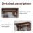 33.46"Dark Brown Minimalism Solid Wood Clothes Rack