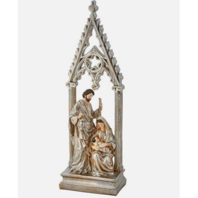 23 po en résine cathédrale Sainte-Famille (champagne platine) 2 pièces