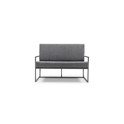 Anibella 124cm Wide Metal Loveseat with Cushions