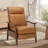 Penning Walnut Breathable Leather Push-Back Recliner -1990330603