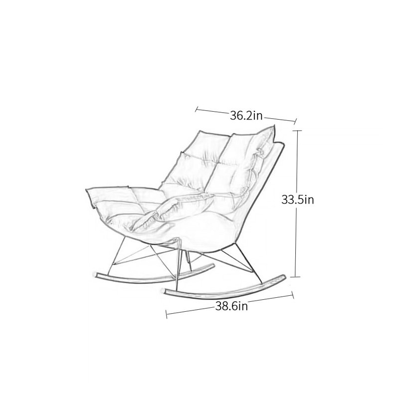 Chaise berçante créative et décontractée, Orange