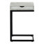 Table d'appoint, en forme de C, bout, côté, collation, tiroir de rangement, salon, chambre à coucher, métal stratifié, contemporain, moderne-1226170986-1226170987