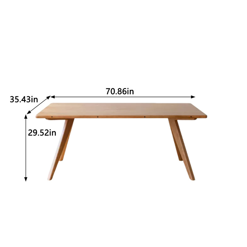 Solid Wood Dining Table, Cherry, 35.43" W x 70.86" L
