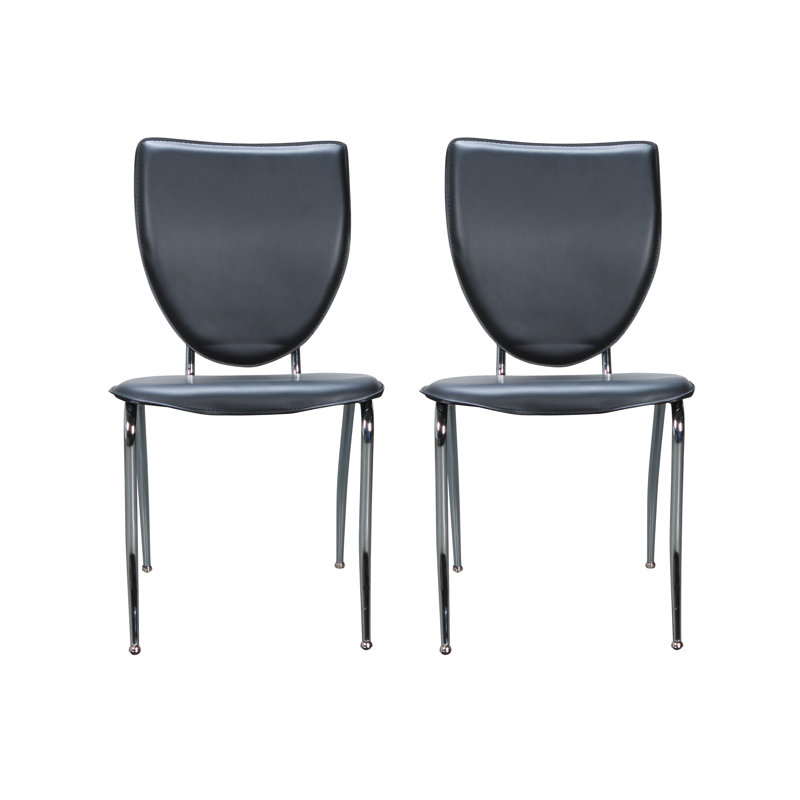 Chaise d'appoint empilable noire Jevgeniy