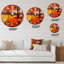 Petit pont dans un paysage d'automne orange I - Horloge murale traditionnelle-93601933