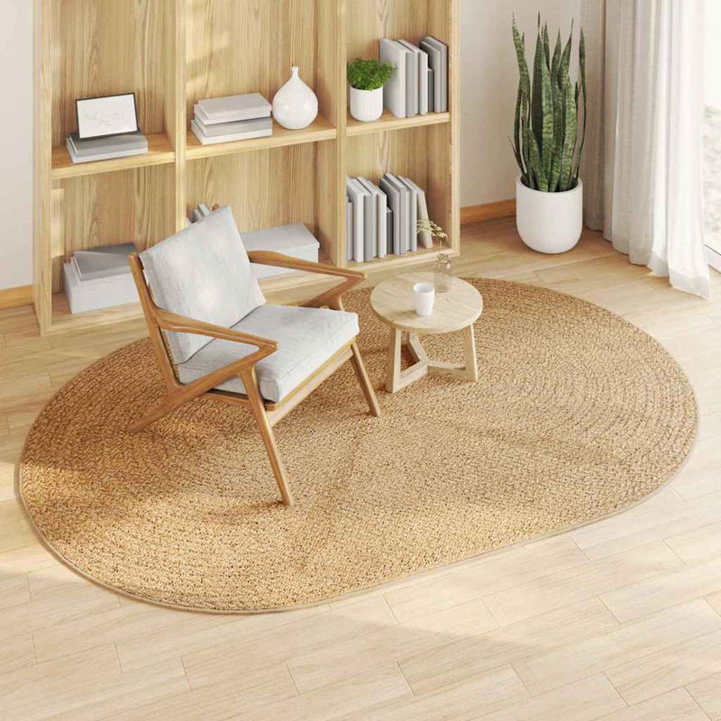 Oval Machine Braided Area Rug, Oval 160 x 230 cm