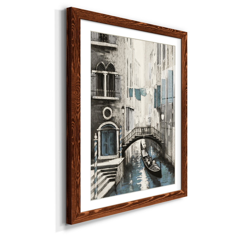 Venise I - reproduction d'art, H 31,5 po x l 23,5 po x P 1,5 po, Maple Framed Paper, Blanc