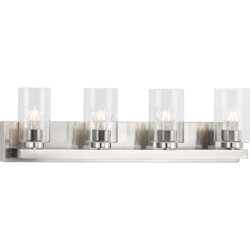 Éclairage pour meuble-lavabo moderne 4 lumières, Argent