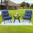 3-Piece Outdoor Patio Rocking Set with Cushioned Chairs and Side Table-11715723