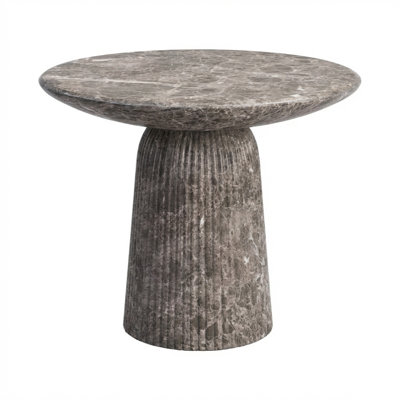 Table bistro en faux marbre Foundry Select Tithi pour intérieur et extérieur