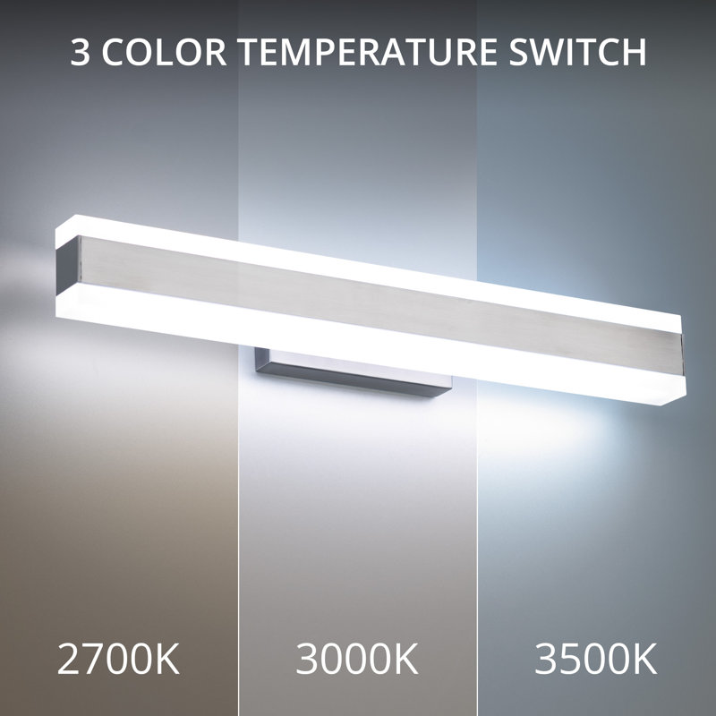 Sleek Brushed Nickel 37" LED Vanity Light for Outdoor Use