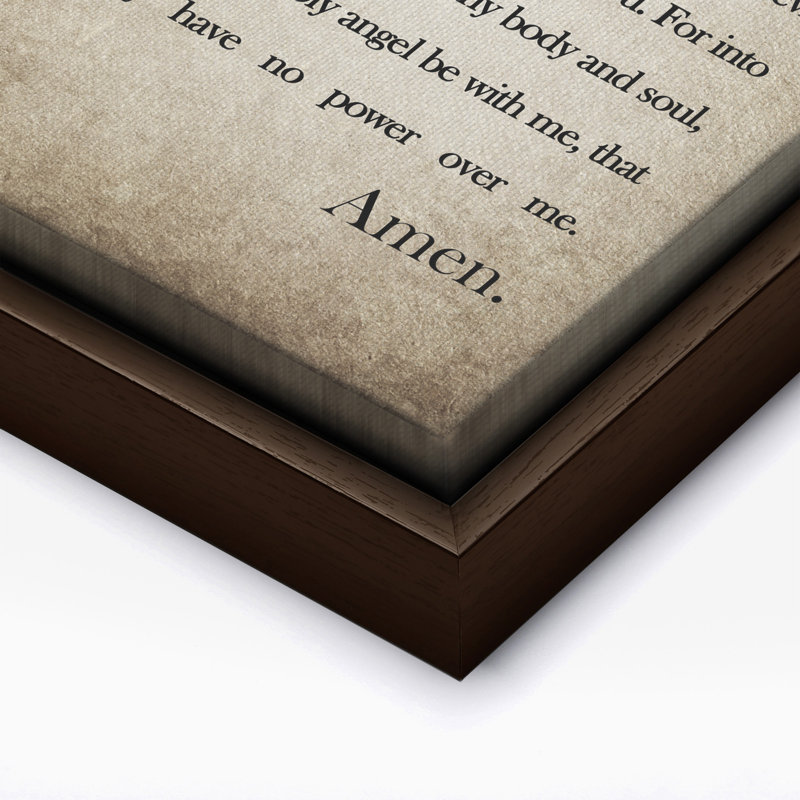 Luther's Morning Prayer, Canvas, 12"H x 16"W, Brown Framed