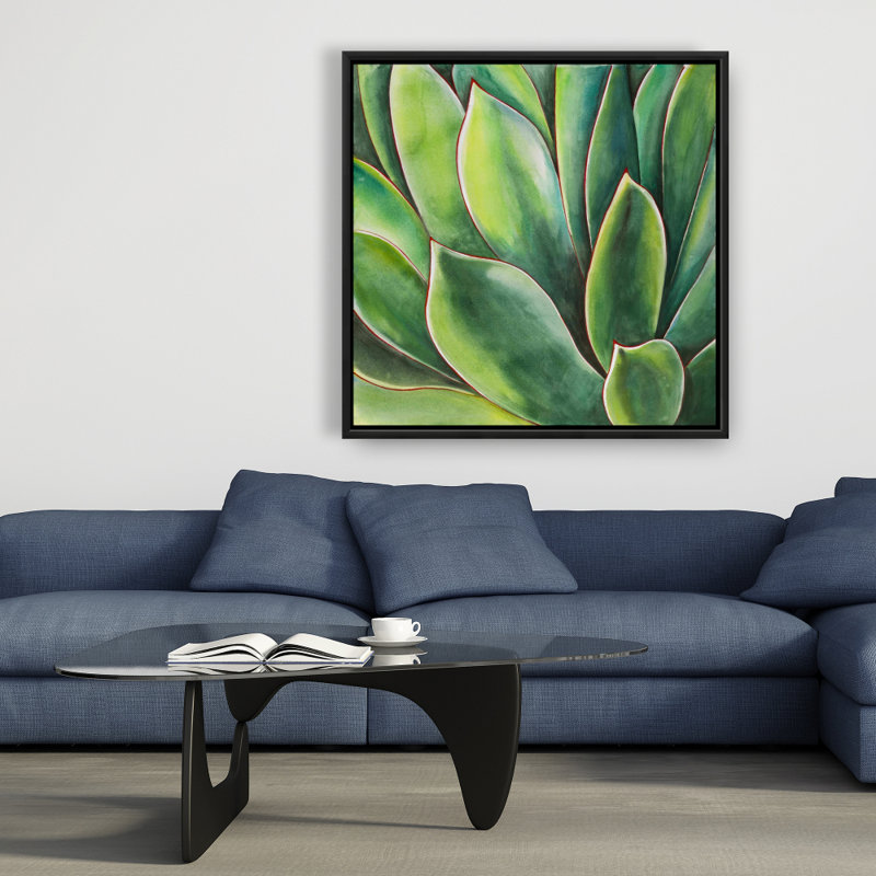 «Watercolor Agave Plant», reproduction sur toile