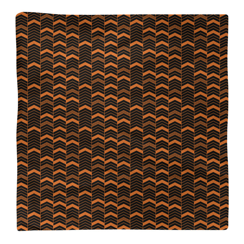 Serviette revêtue de fêtest hol, 22 po x 22 po, Noir / Orange, Coton