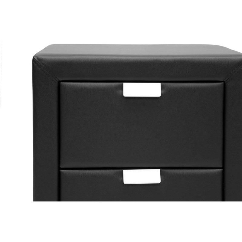 Table de chevet blanche Stella, Noir