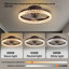 Ventilateur de plafond à DEL à profil bas de 20 po à DEL à intensité variable avec télécommande pour salle à manger et chambre à coucher