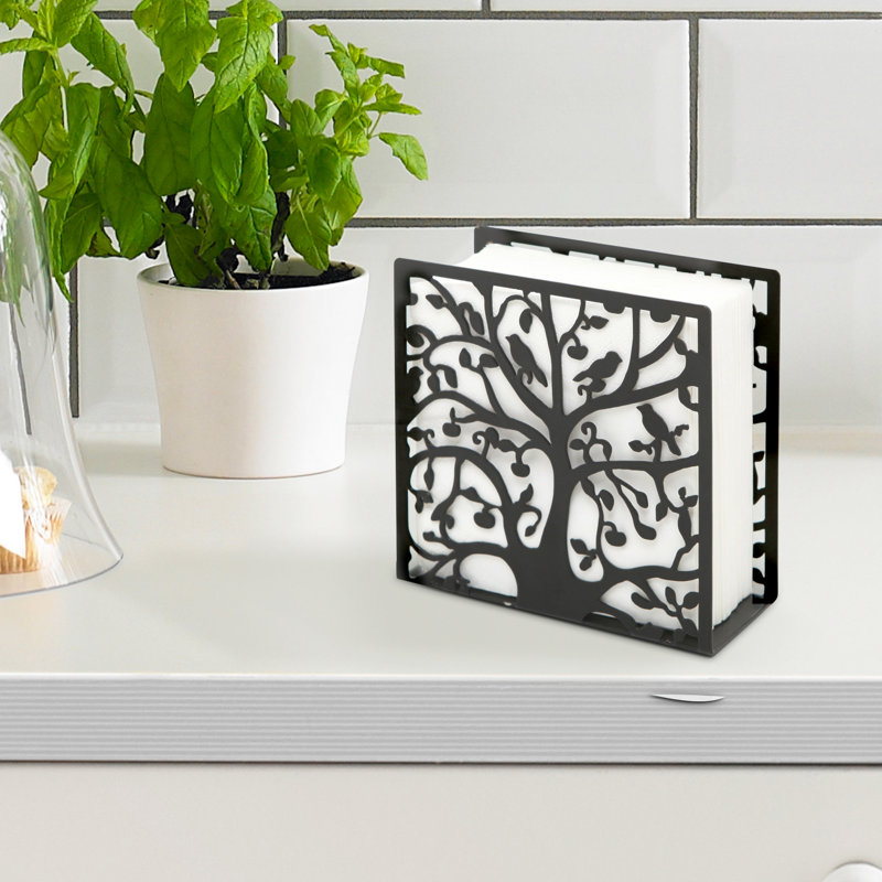 Porte-serviette de table arbre et oiseau