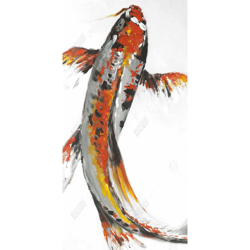 Butterfly koi fish - 15.75"x31.50" Desk mat