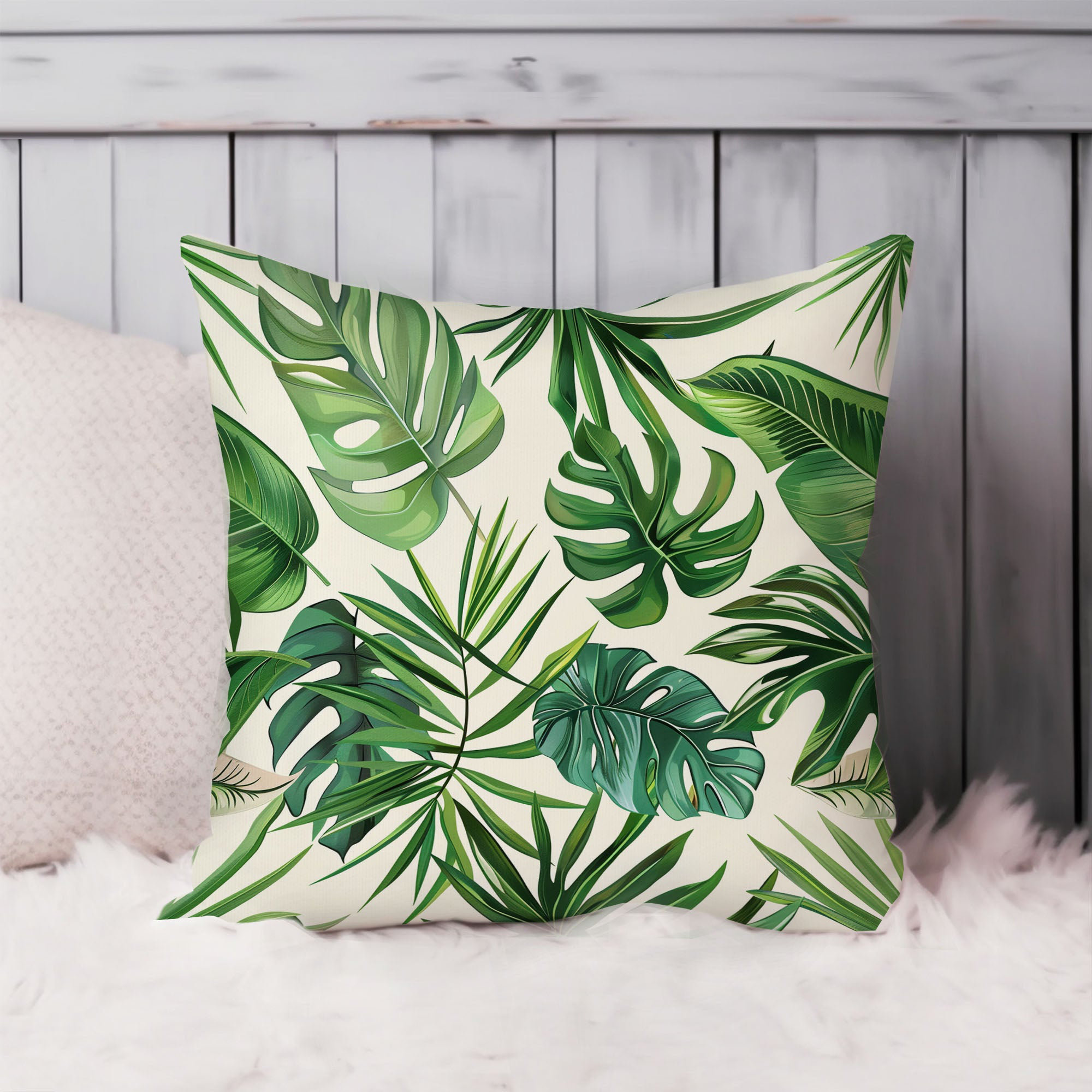 Ethan Taylor Botanical Monstera Leaves Pattern XVI Pillow Cover | Wayfair