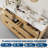 54" Fluted 7 Drawer Dresser with Curved Profile & Metal Handles, Mid-Century Wood Storage Chest-1347606500