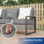 Ensemble de canapé de patio 5 pièces en osier avec repose-pieds, rotin PE pour l'extérieur, terrasse et cour-1673658299