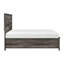 Grand lit plateforme avec rangement en pied de lit 1Pc