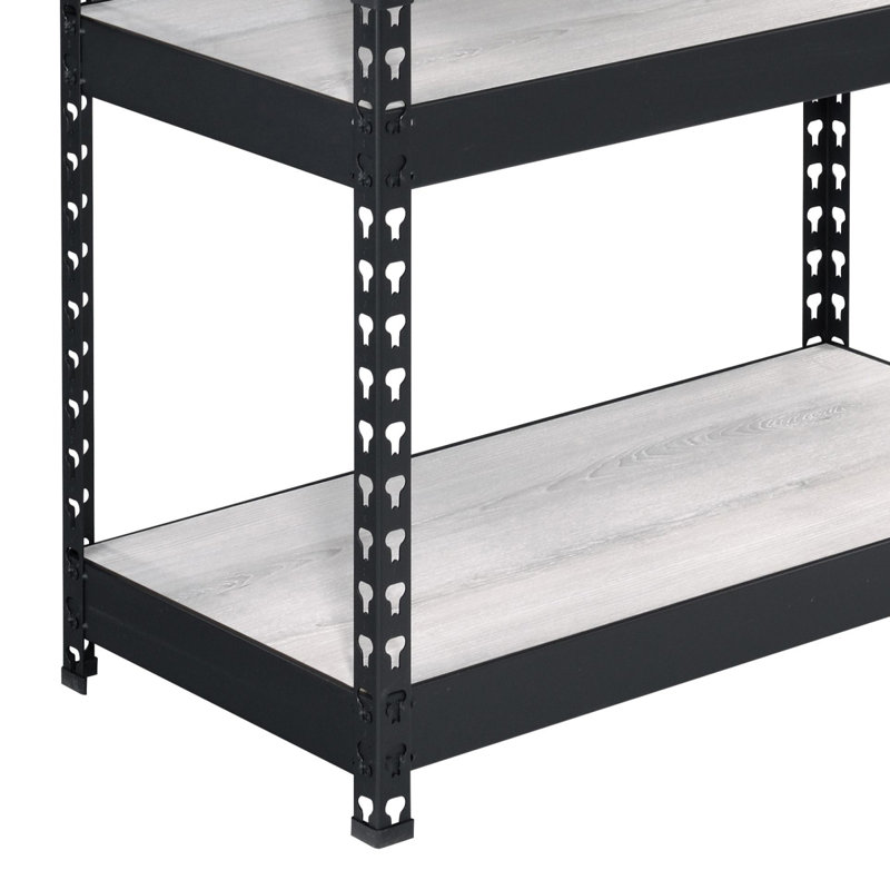 Natural And Black 4-Tier Bookcase