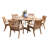 Masten 6 - Person Teak Wood Patio Dining Set with Round Table-380004502-362882964
