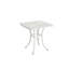 Ensemble bistro 3 pièces en fonte d'aluminium - 2 chaises et 1 table ronde avec coussin blanc pour un assemblage extérieur facile à assembler et à assembler
