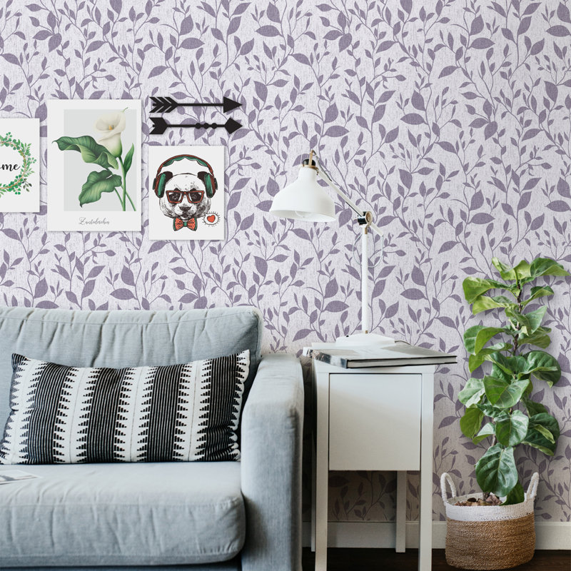 Rouleau de papier peint L 51,18 pi x l 41,64 po, Lilas