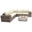 Ensemble de conversation pour 4 personnes avec foyer et coussins Sunbrella Lsi-1395854042