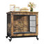 Meuble de rangement pour chien de 27 po / 38,5 po, table d'appoint avec roulettes, tapis et plateau-471388702-471388701