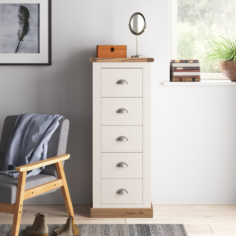 Ilda 45cm W 5 - Drawer Chest of Drawers, Waxed Oak