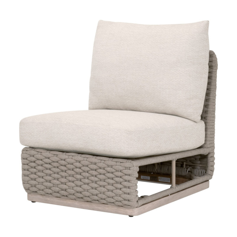 Fauteuil modulaire d'extérieur sans accoudoirs Caspian