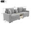 Canapé modulaire rembourré 2 places avec accoudoirs de rangement et console centrale-1314403227-1314403226
