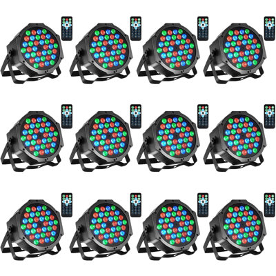 Stage Lighting Uplights For Wedding Club Music Show Christmas Holiday Party Lighting - 12 Pack