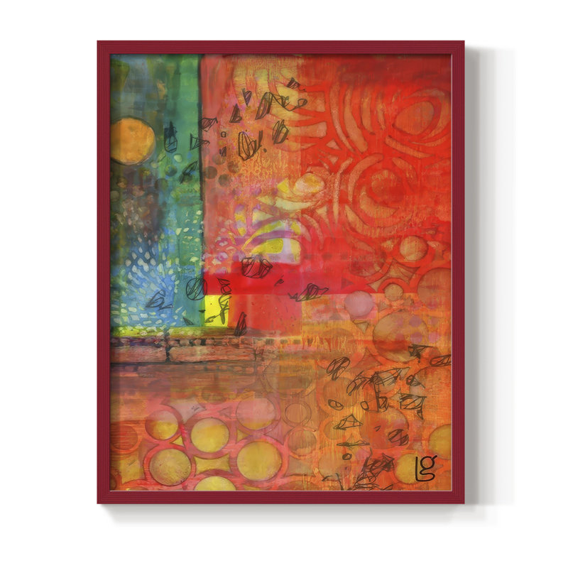 «Meet Me in Paris I», reproduction encadrée - bois massif, H 30 po x l 24 po, Rouge