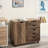 5-Drawer Office File Cabinet with Wheels – Wood Storage Cabinet & Drawer Dresser for Documents, Supplies & Clothes, Space-Saving Rolling Organizer for Home Workspace-1375596596