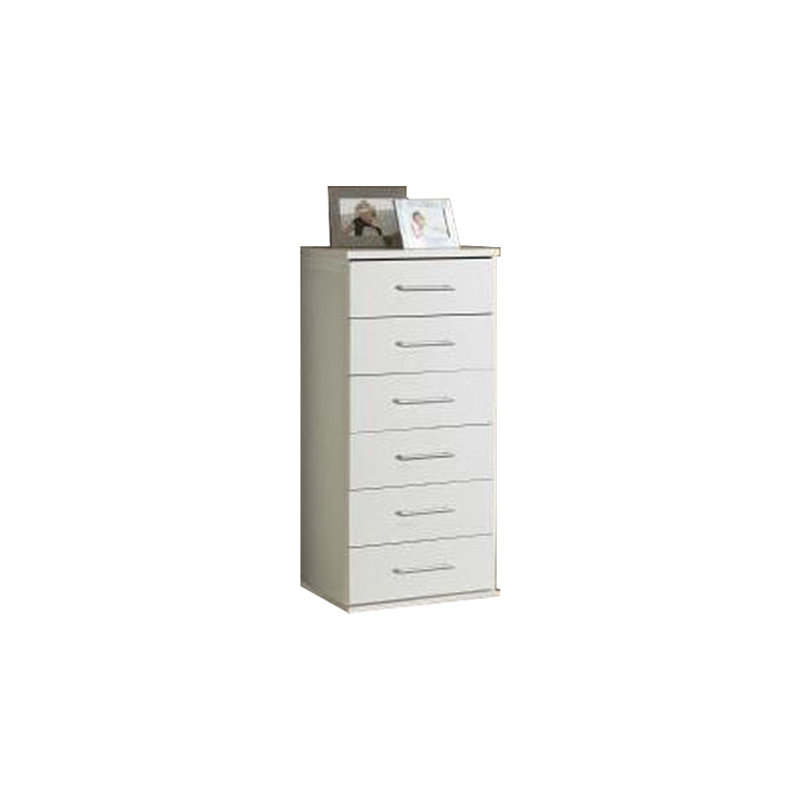 Linares 46cm W 6 - Drawer Chest of Drawers, Matte White