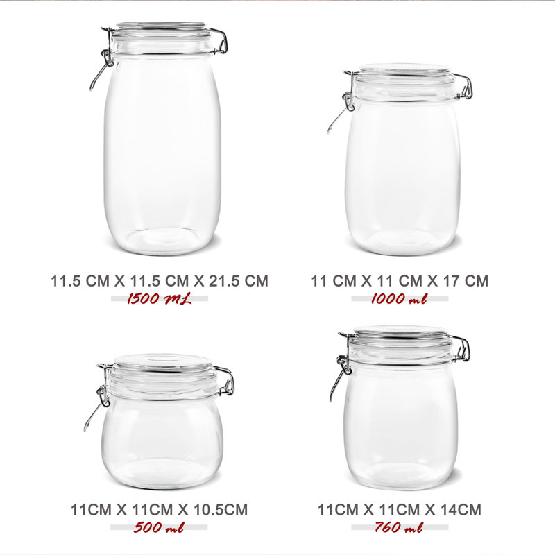 Ensemble de contenants alimentaires hermétiques (ensemble de 4 pièces)