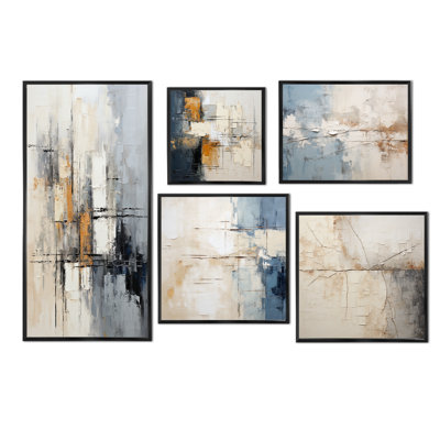 Ginsberg - Ensemble de 5 décorations murales paysage d'hiver