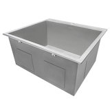 Ruvati Topmount Laundry 22" x 22" x 12" Deep Utility Sink 16 Gauge Stainless Steel
