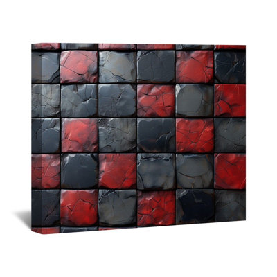 Carreaux de cuir sur toile tendue - Décoration murale à motifs