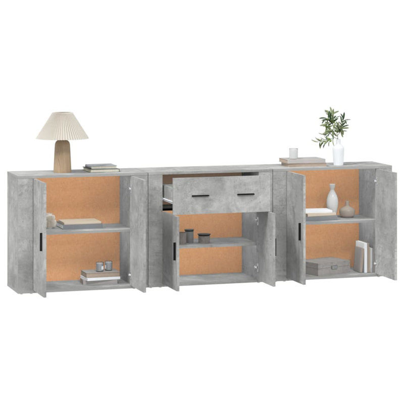 Tonalea Display Cabinet, Grey Sonoma